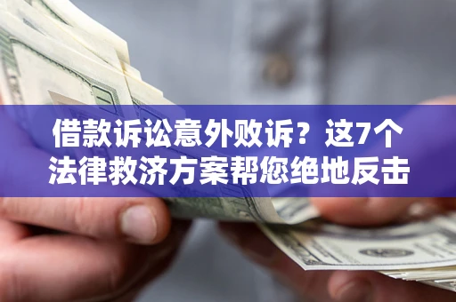 武汉借款诉讼意外败诉？这7个法律救济方案帮您绝地反击！