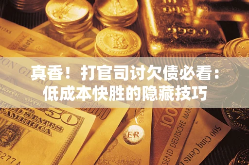 武汉真香！打官司讨欠债必看：低成本快胜的隐藏技巧